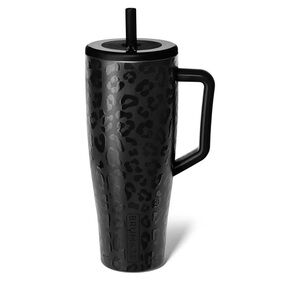 Brumate Black 40 OZLeopard Travel Tumbler with Handle and Straw
